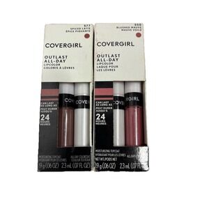 COVERGIRL Outlast All-Day Lip Color #550 Blushed Mauve #577 Spiced Latte 2 pack